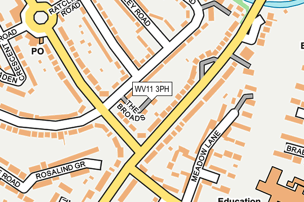 WV11 3PH map - OS OpenMap – Local (Ordnance Survey)