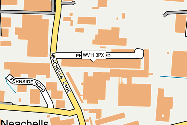 WV11 3PX map - OS OpenMap – Local (Ordnance Survey)