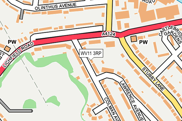 WV11 3RP map - OS OpenMap – Local (Ordnance Survey)
