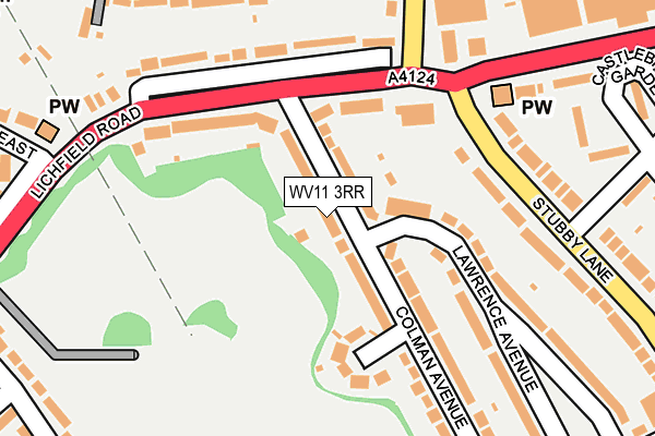 WV11 3RR map - OS OpenMap – Local (Ordnance Survey)