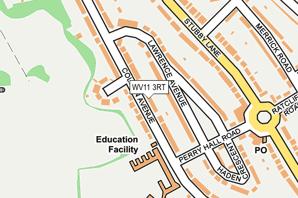 WV11 3RT map - OS OpenMap – Local (Ordnance Survey)