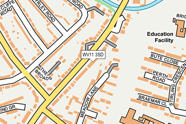 WV11 3SD map - OS OpenMap – Local (Ordnance Survey)