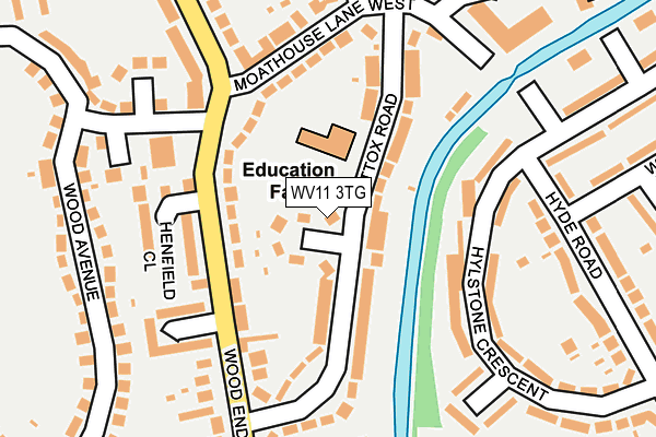 WV11 3TG map - OS OpenMap – Local (Ordnance Survey)