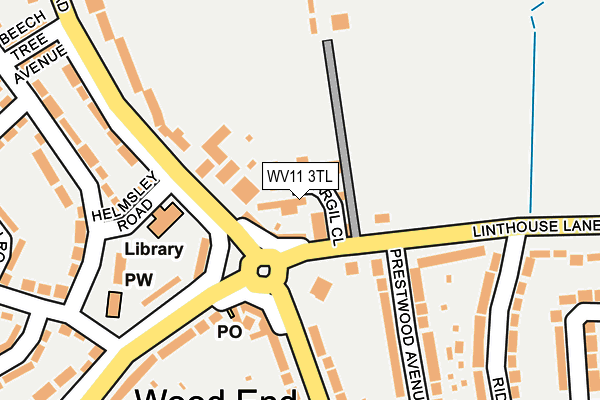 WV11 3TL map - OS OpenMap – Local (Ordnance Survey)