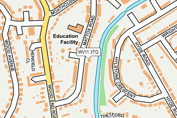 WV11 3TQ map - OS OpenMap – Local (Ordnance Survey)