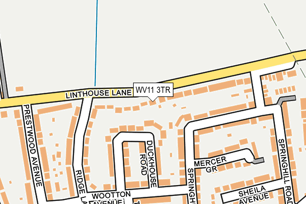 WV11 3TR map - OS OpenMap – Local (Ordnance Survey)