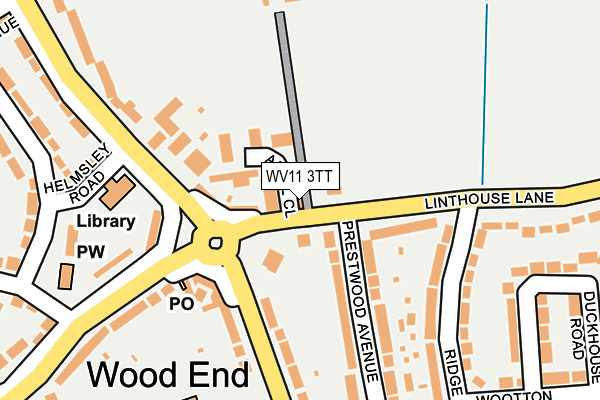 WV11 3TT map - OS OpenMap – Local (Ordnance Survey)