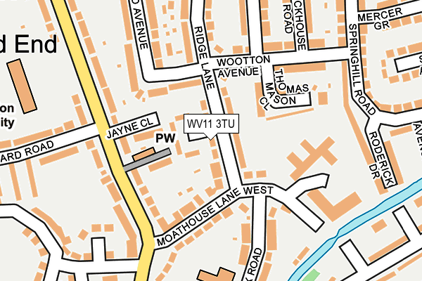 WV11 3TU map - OS OpenMap – Local (Ordnance Survey)