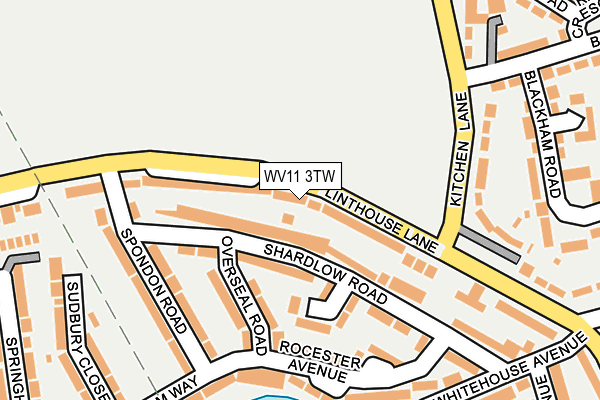 WV11 3TW map - OS OpenMap – Local (Ordnance Survey)