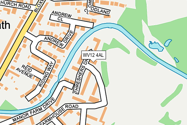 WV12 4AL map - OS OpenMap – Local (Ordnance Survey)