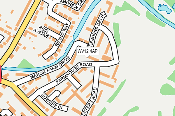 WV12 4AP map - OS OpenMap – Local (Ordnance Survey)