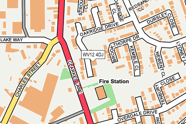 WV12 4DJ map - OS OpenMap – Local (Ordnance Survey)