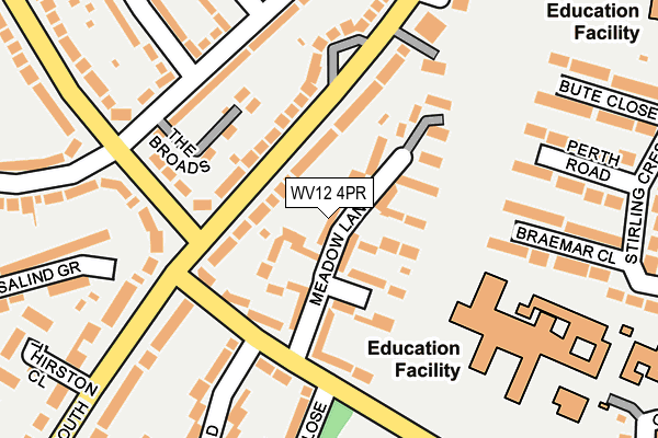 WV12 4PR map - OS OpenMap – Local (Ordnance Survey)