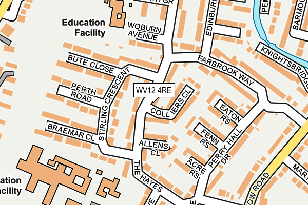 WV12 4RE map - OS OpenMap – Local (Ordnance Survey)