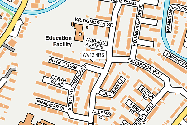 WV12 4RS map - OS OpenMap – Local (Ordnance Survey)