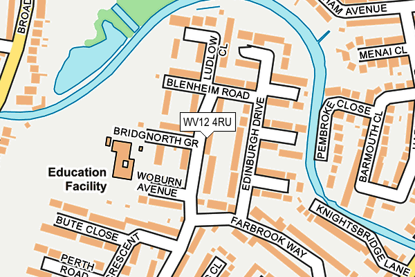 WV12 4RU map - OS OpenMap – Local (Ordnance Survey)