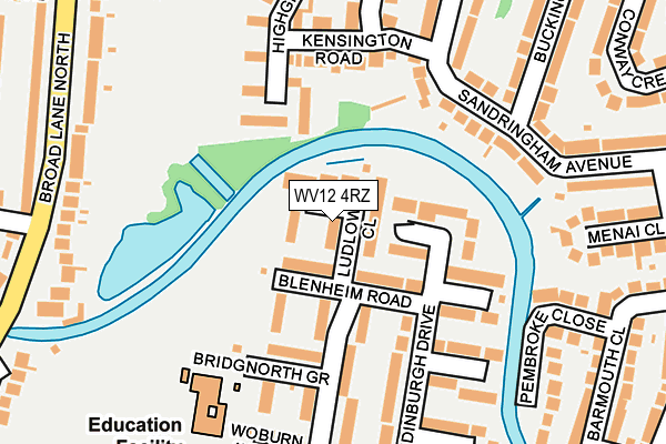 WV12 4RZ map - OS OpenMap – Local (Ordnance Survey)