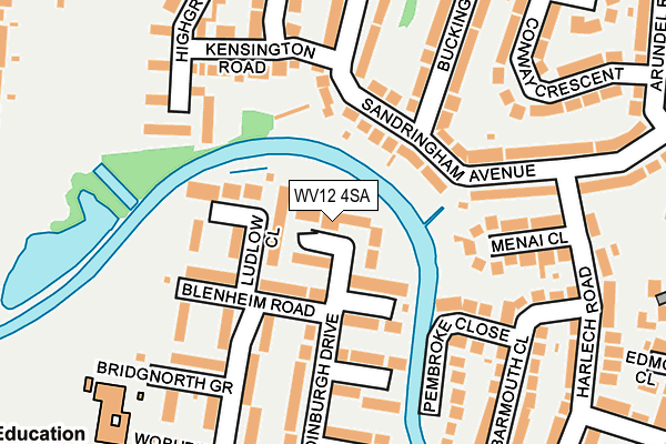 WV12 4SA map - OS OpenMap – Local (Ordnance Survey)