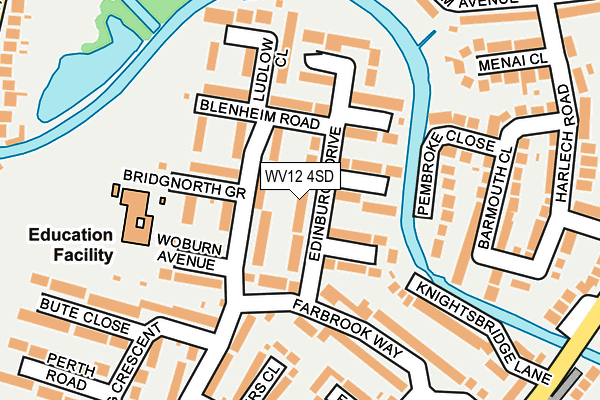 WV12 4SD map - OS OpenMap – Local (Ordnance Survey)