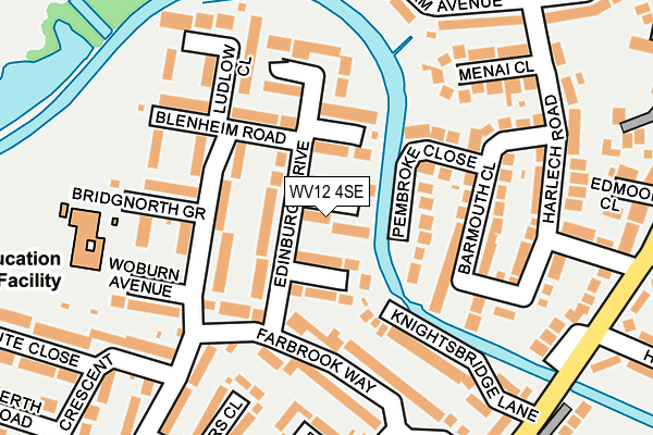 WV12 4SE map - OS OpenMap – Local (Ordnance Survey)