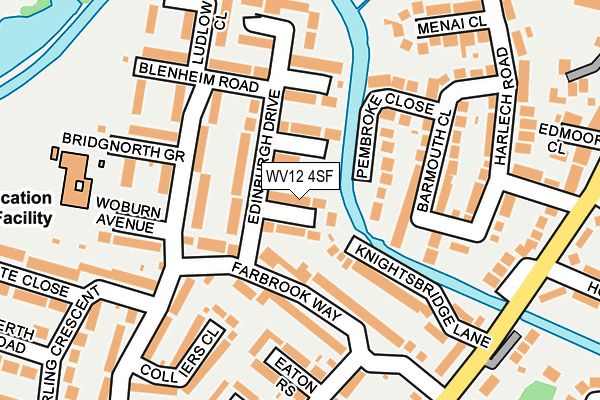 WV12 4SF map - OS OpenMap – Local (Ordnance Survey)