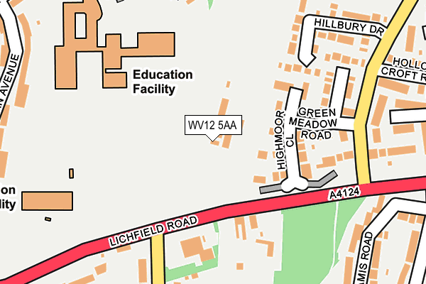 WV12 5AA map - OS OpenMap – Local (Ordnance Survey)