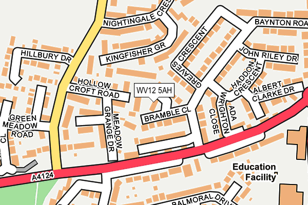 WV12 5AH map - OS OpenMap – Local (Ordnance Survey)