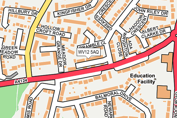 WV12 5AQ map - OS OpenMap – Local (Ordnance Survey)