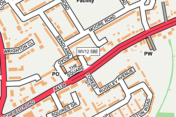 WV12 5BE map - OS OpenMap – Local (Ordnance Survey)