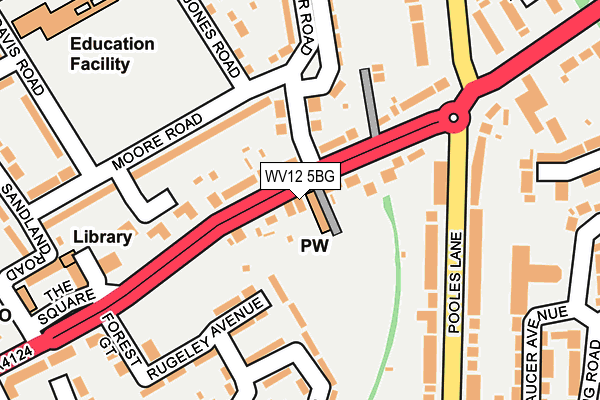 WV12 5BG map - OS OpenMap – Local (Ordnance Survey)