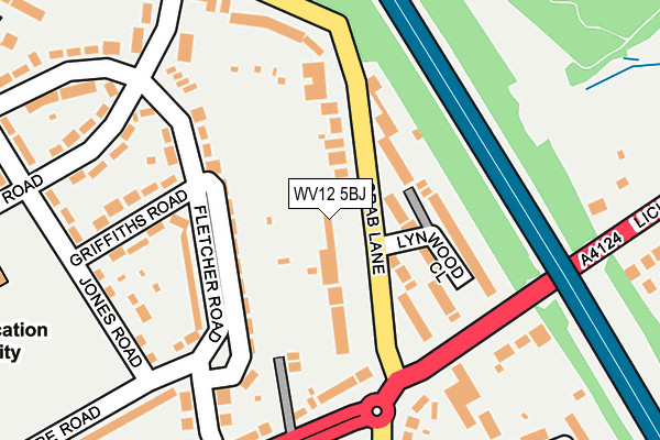 WV12 5BJ map - OS OpenMap – Local (Ordnance Survey)