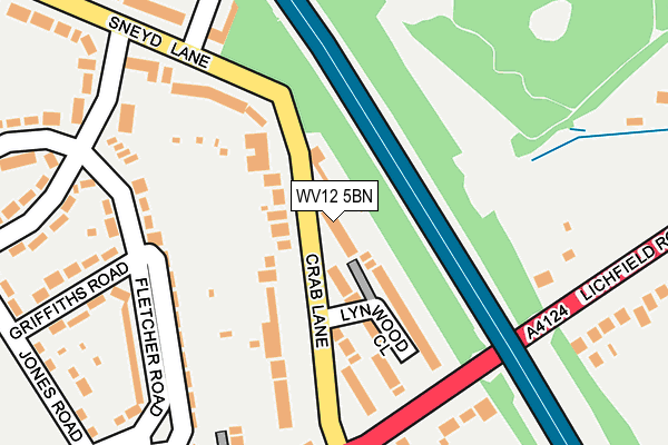 WV12 5BN map - OS OpenMap – Local (Ordnance Survey)