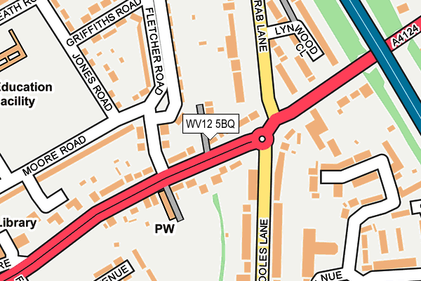 WV12 5BQ map - OS OpenMap – Local (Ordnance Survey)