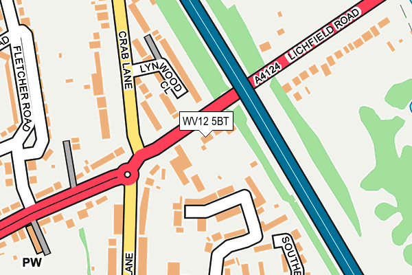 WV12 5BT map - OS OpenMap – Local (Ordnance Survey)