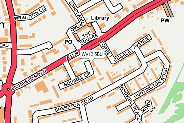 WV12 5BU map - OS OpenMap – Local (Ordnance Survey)