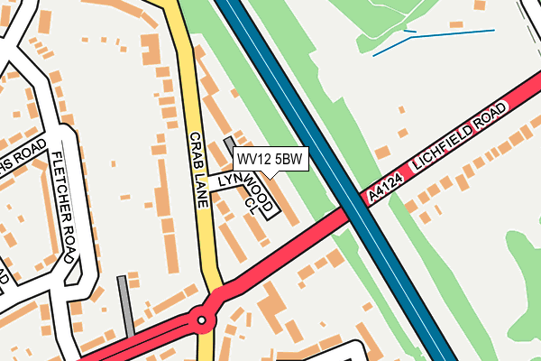 WV12 5BW map - OS OpenMap – Local (Ordnance Survey)