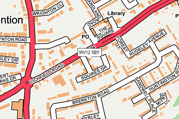 WV12 5BY map - OS OpenMap – Local (Ordnance Survey)