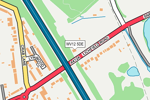 WV12 5DE map - OS OpenMap – Local (Ordnance Survey)