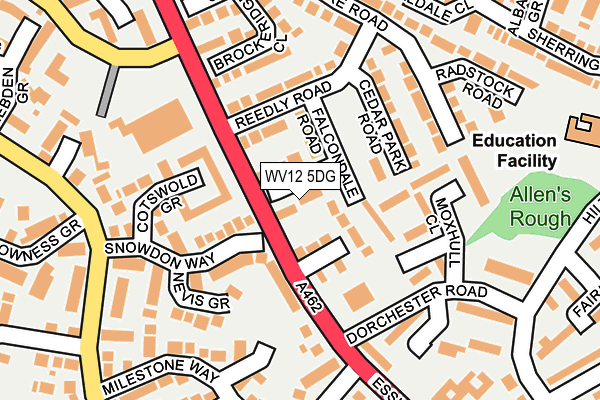 WV12 5DG map - OS OpenMap – Local (Ordnance Survey)