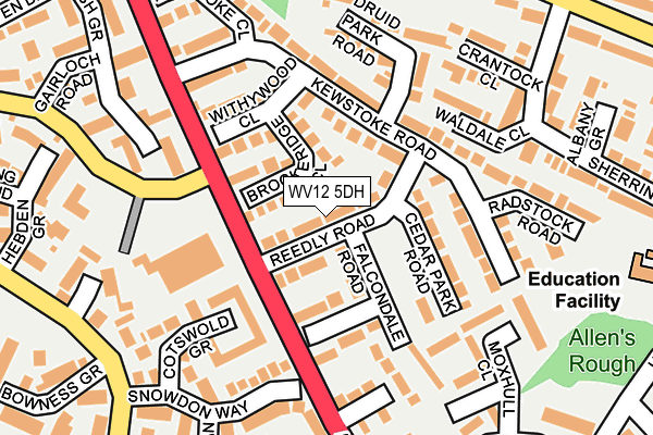 WV12 5DH map - OS OpenMap – Local (Ordnance Survey)