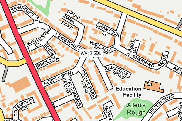 WV12 5DL map - OS OpenMap – Local (Ordnance Survey)