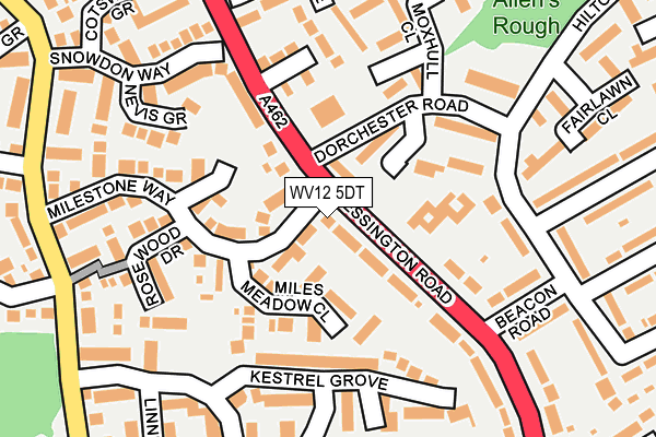 WV12 5DT map - OS OpenMap – Local (Ordnance Survey)