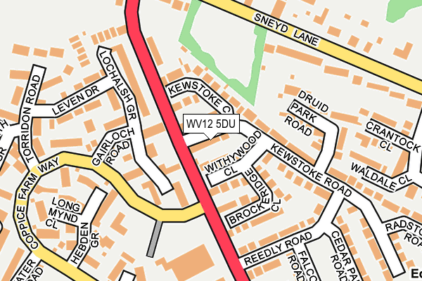 WV12 5DU map - OS OpenMap – Local (Ordnance Survey)