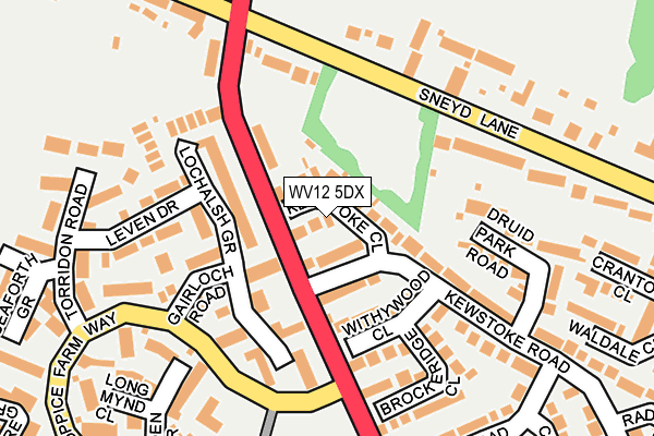 WV12 5DX map - OS OpenMap – Local (Ordnance Survey)