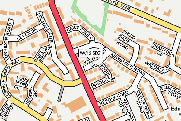 WV12 5DZ map - OS OpenMap – Local (Ordnance Survey)