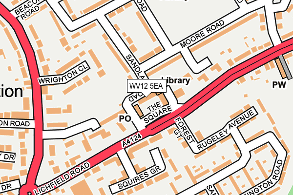 WV12 5EA map - OS OpenMap – Local (Ordnance Survey)