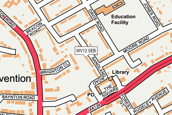 WV12 5EB map - OS OpenMap – Local (Ordnance Survey)