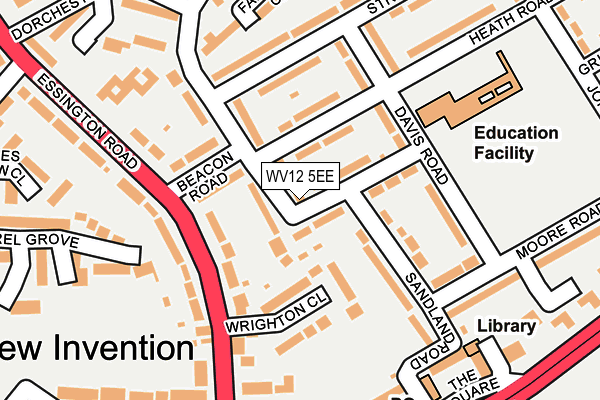 WV12 5EE map - OS OpenMap – Local (Ordnance Survey)