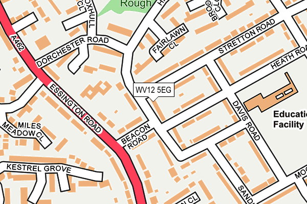 WV12 5EG map - OS OpenMap – Local (Ordnance Survey)