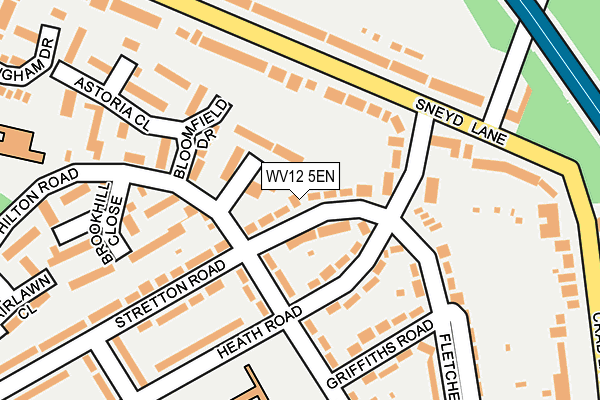 WV12 5EN map - OS OpenMap – Local (Ordnance Survey)